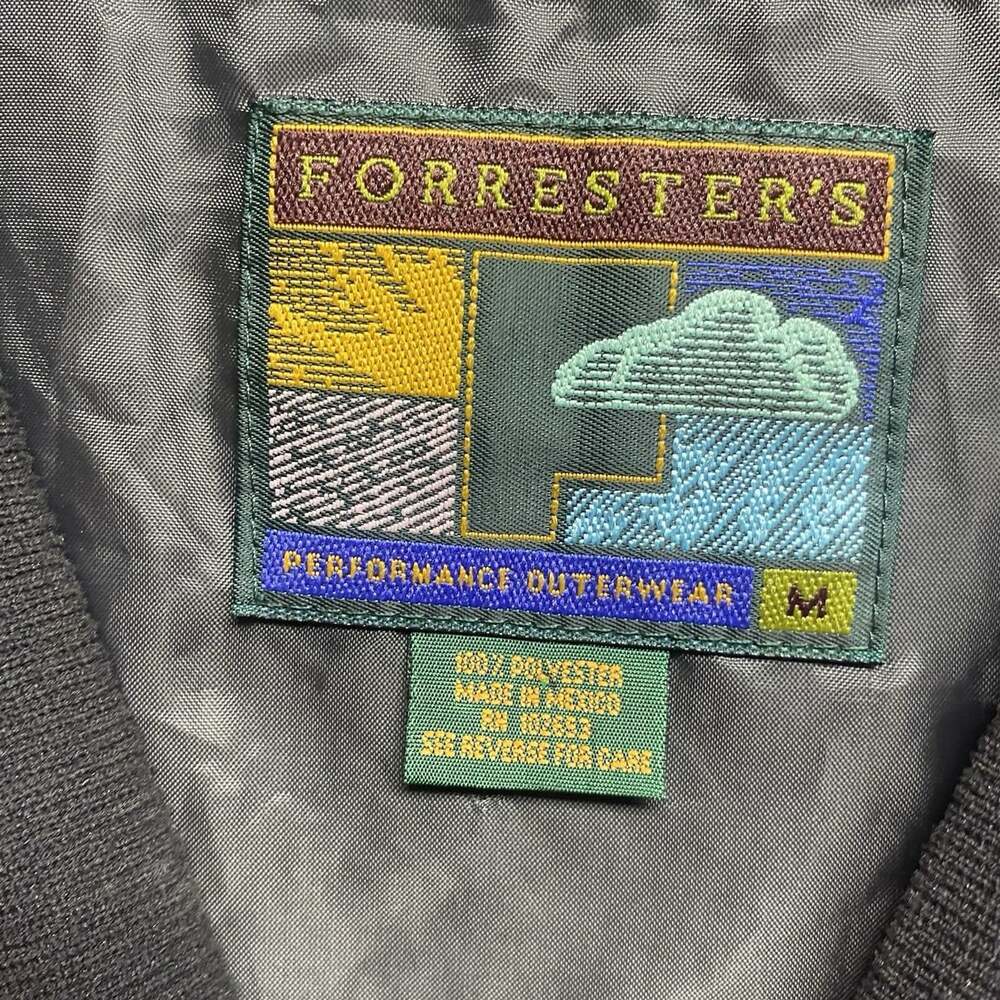 Vintage Forrester’s Men M Plaid Pullover Jacket V-Neck Lined Embroidered Red/Blk - Picture 4 of 9